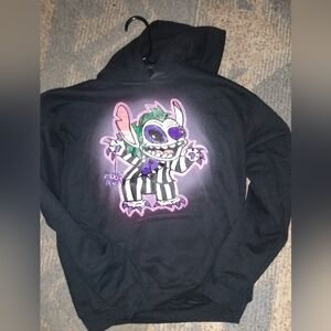 Handpainted stitch hoodie
